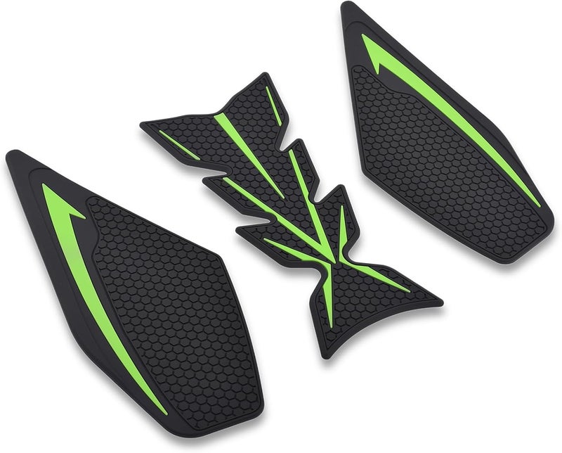 BYEMTTY Motorcycle Tank Grip Protector Pads, Anti-Slip Honeycomb Design, Compatible with Suitable for Kawasaki Ninja250 Ninja400 2018-2024 Z250 Z400 2019-2024 Ninja500 Z500 2024- (green) - Image 3